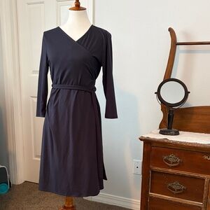 LuLaRoe Dark Blue Long Sleeve true wrap Dress